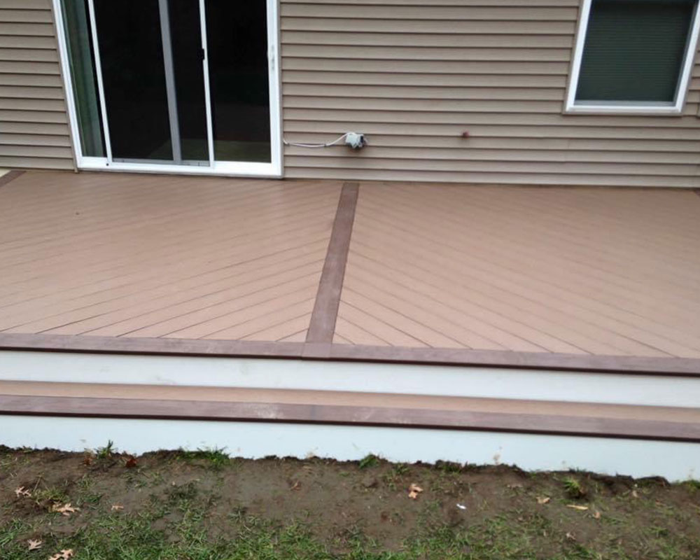 brown deck on on back of house barnegat nj