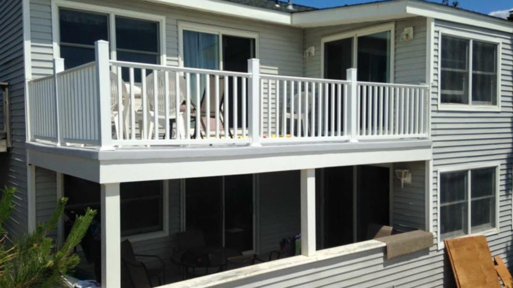 second floor deck on house barnegat nj